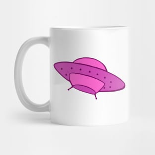Pink Alien Space UFO Mug